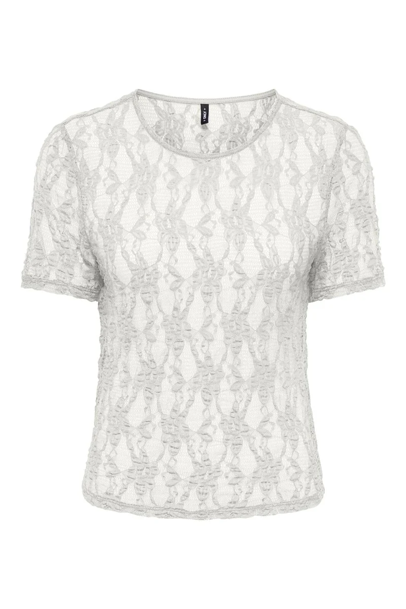 Only - Onlalba S/S Lace Top - 5170295 Cloud Dancer