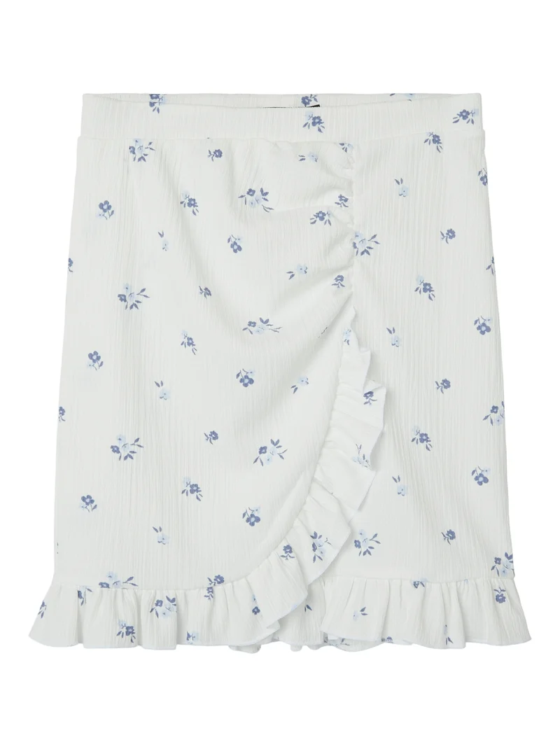 Volang kjol med små blommor