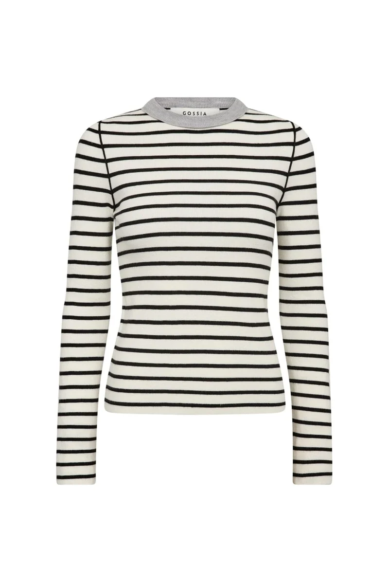 Gossia - Fabiolago Jumper G3116 - Off-White/Black Stripes