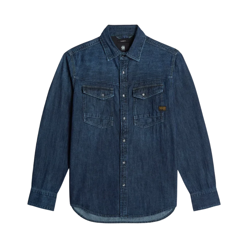 Dakota Slim LS Shirt - Worn In Deep Sea