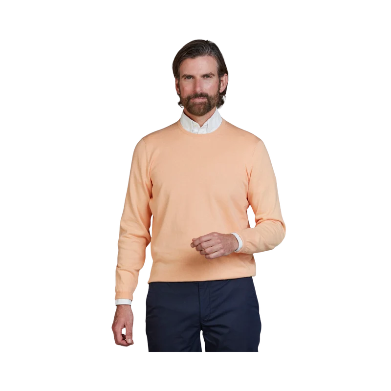 Crew Neck Knit E-Patch - Light Orange