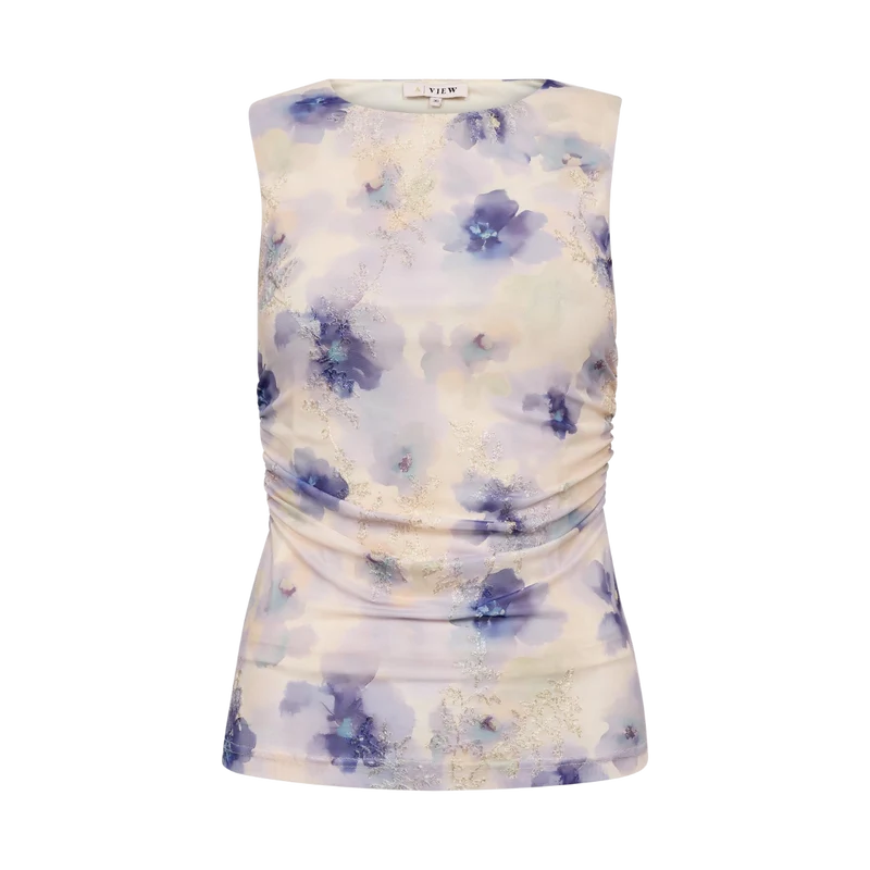Claudine Top - Purple/Yellow