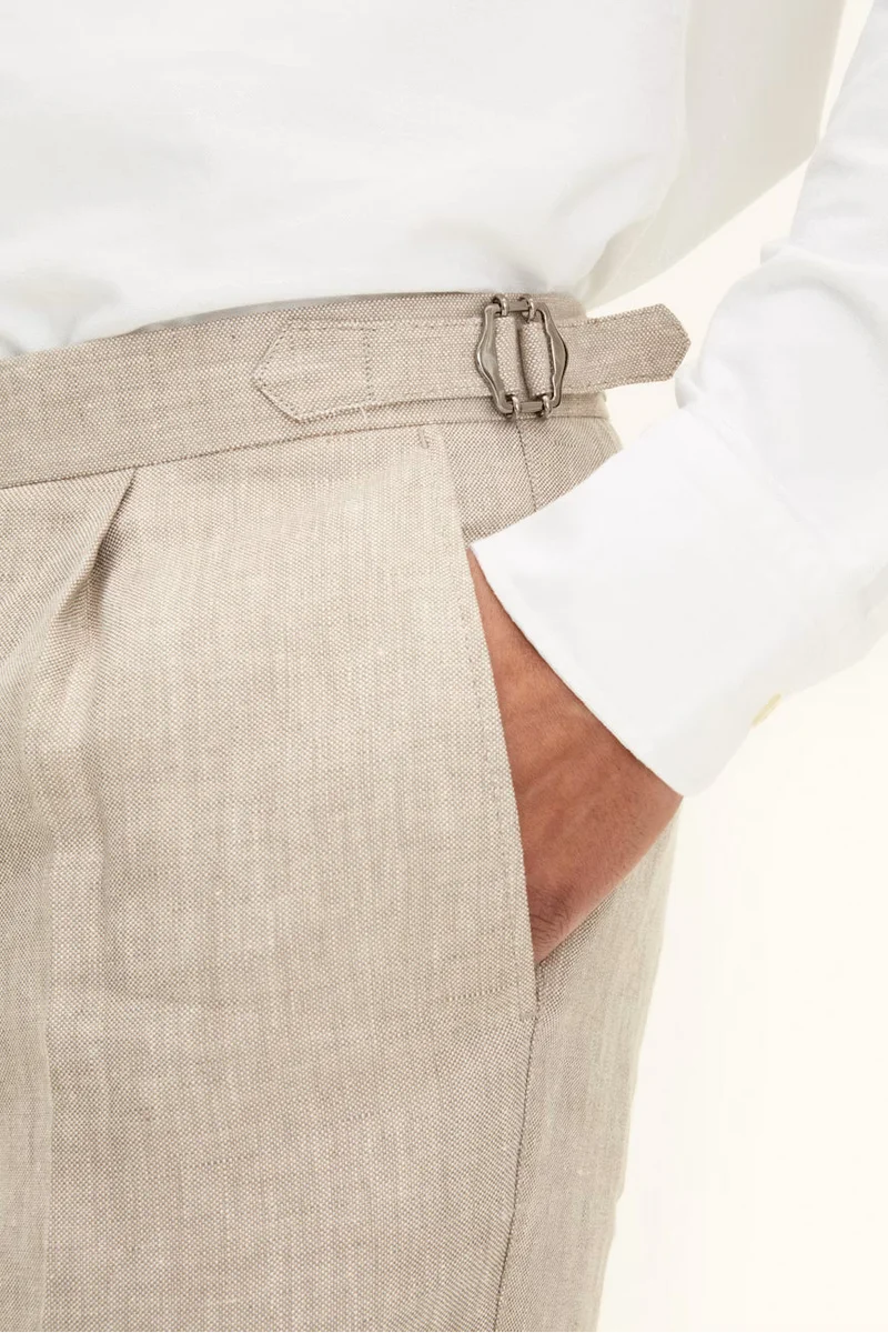 OSCAR JACOBSON Delon Suit Trousers - Beige