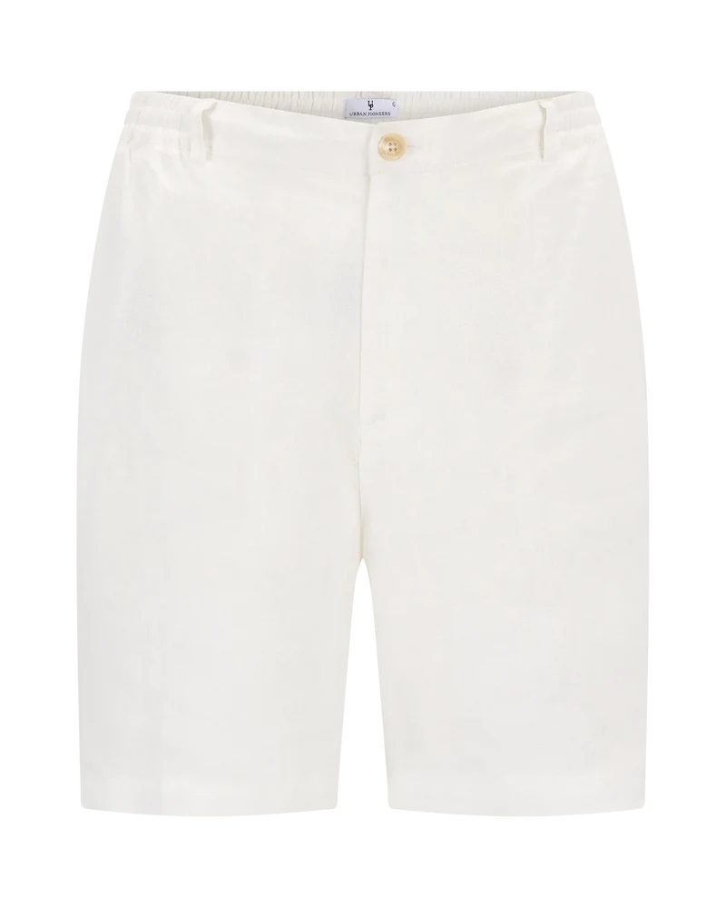 URBAN PIONEERS Bartolo Linen Shorts - White