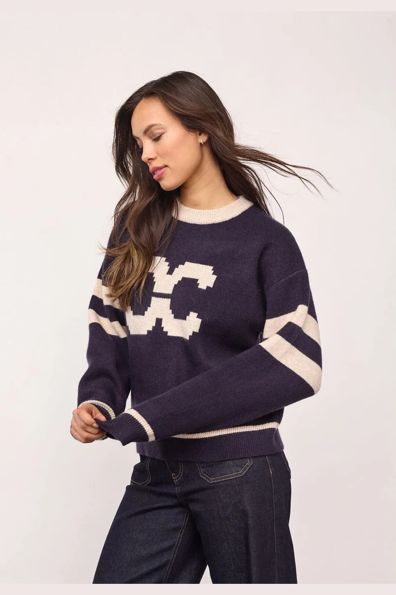 Co´Couture - Rowcc Coco Logo Knit 500085 - 40007 - Navy