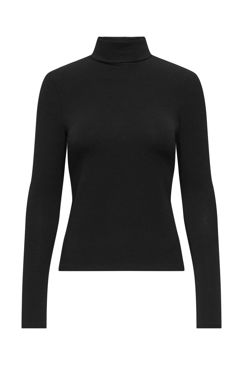 Only - Onlglamour L/S Roll-Neck Top - 5090762 Black