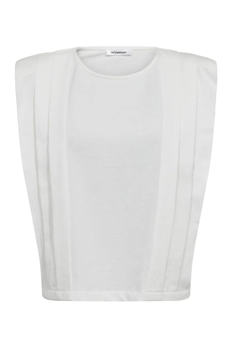 Co´Couture - Zellicc Padded Pleat Top 45151 - 4000 - White