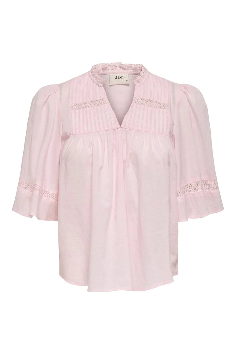 JDY - Jdyjulie 2/4 Lace Detail Top - 5026893 Festival Bloom
