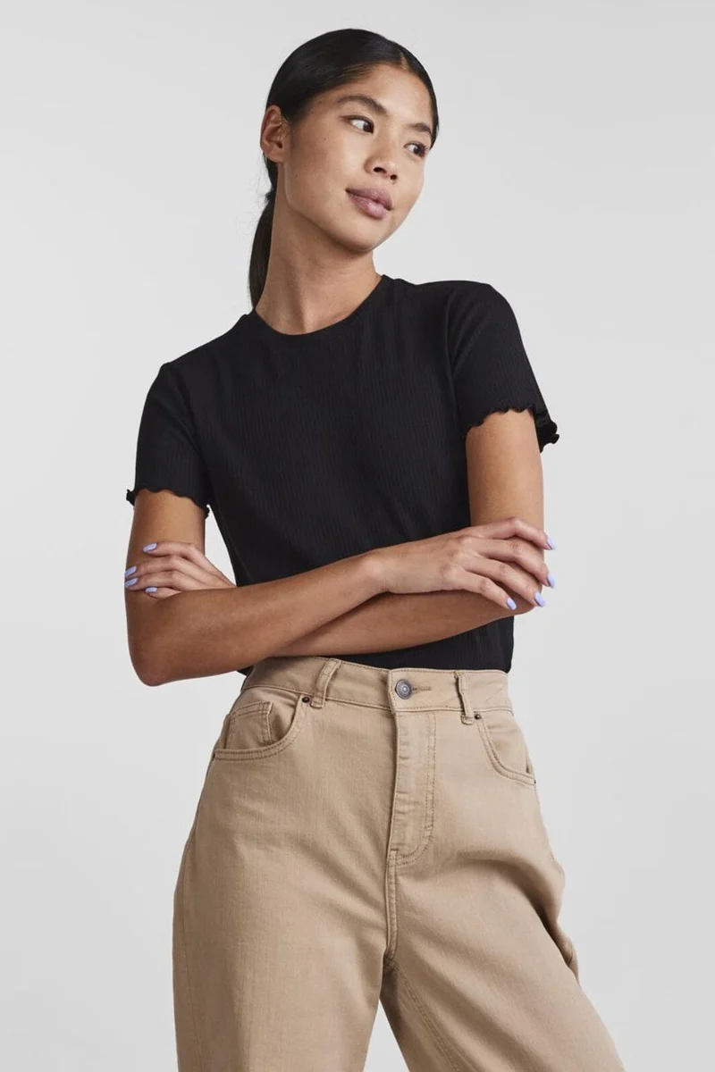 Pieces - Pcnicca Ss O-Neck Top - 3782147 Black