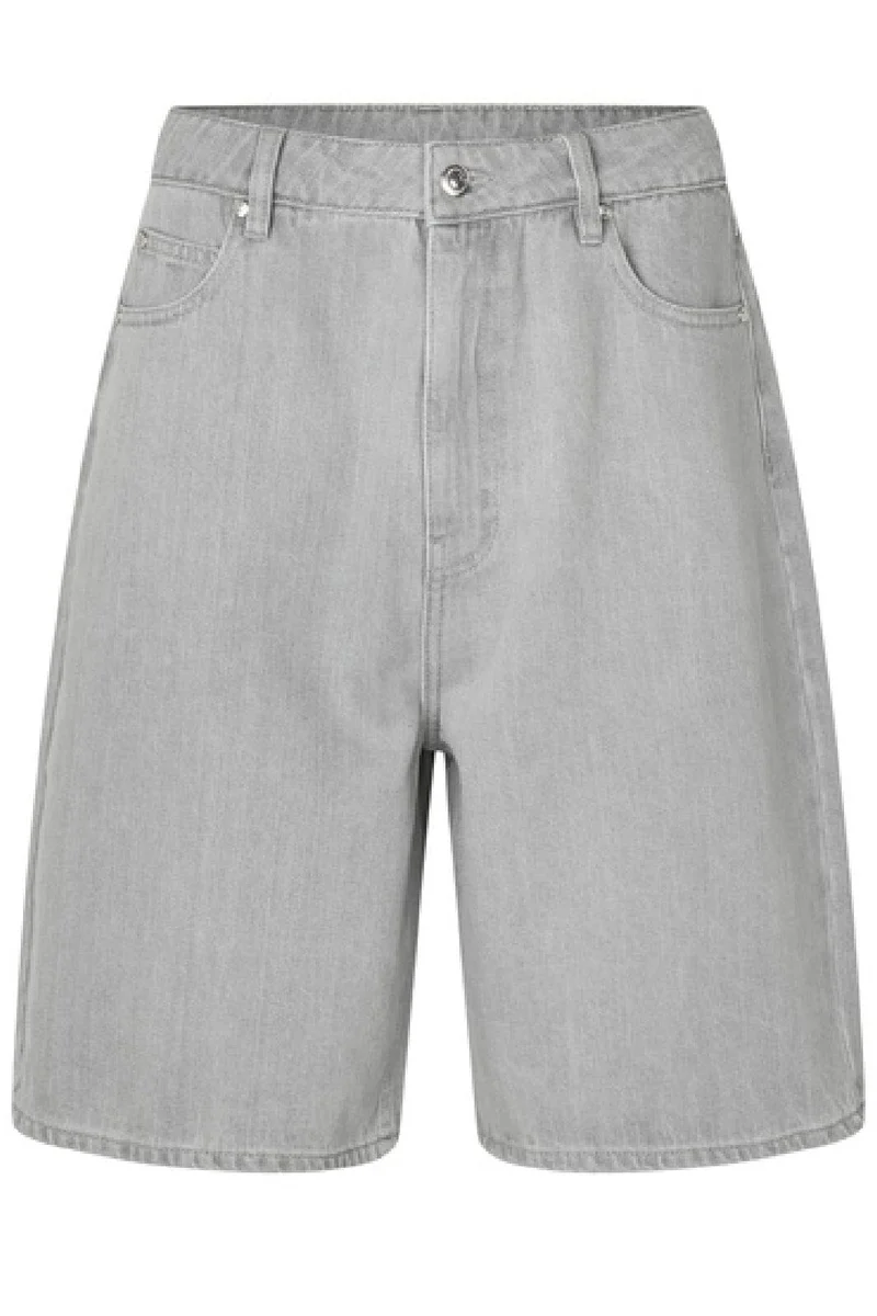 Second Female - Esso Bermuda Shorts 59780 - Light Grey Denim 7035