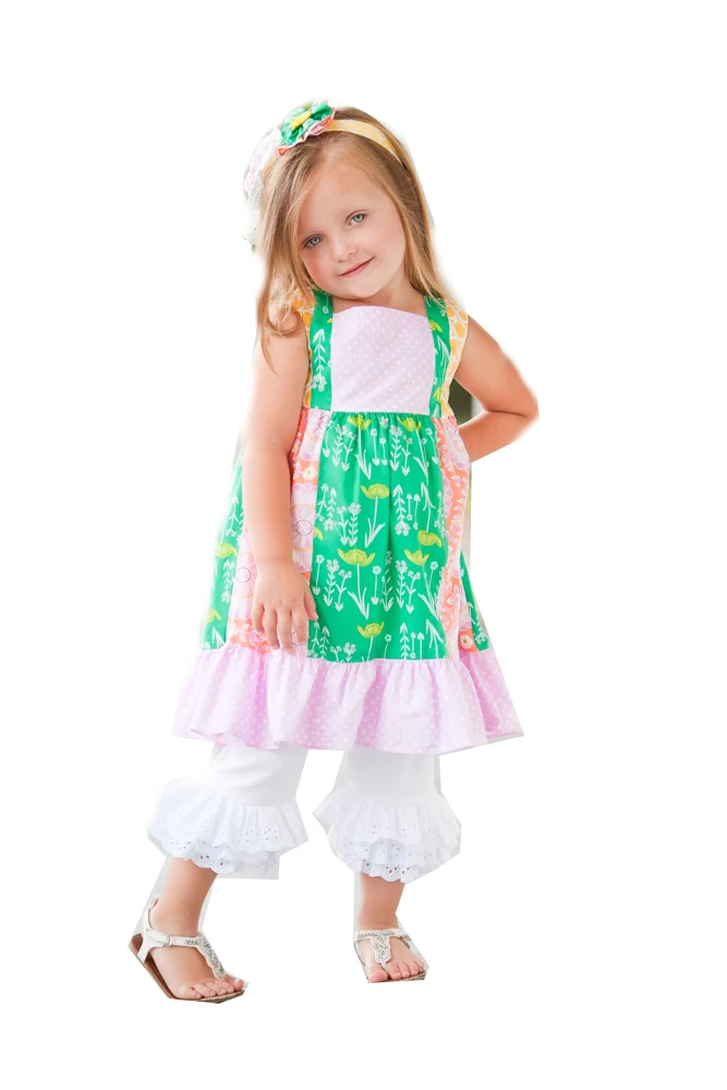 Peaches n Cream Baby Girls Dahlia Patchwork Dress - Dress ONLY