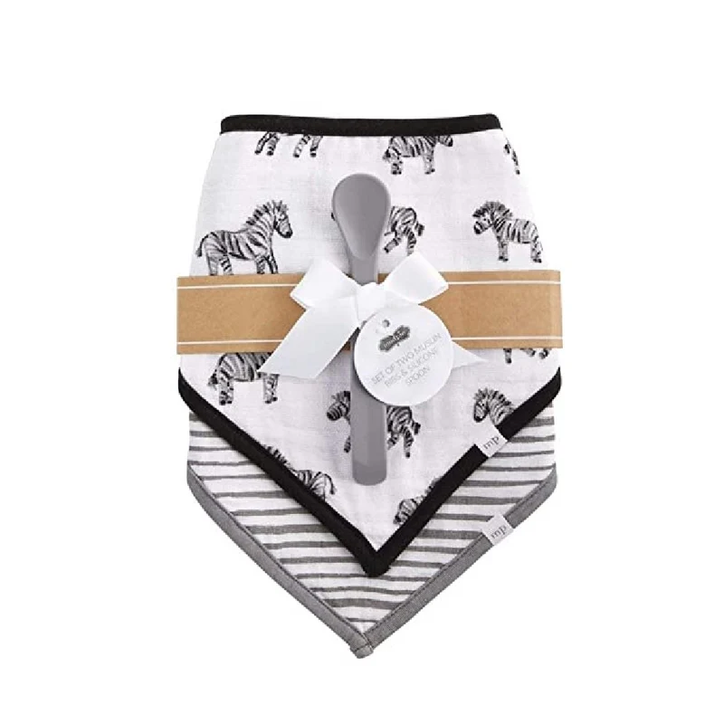 Zebra Bibs and Spoon Set 3 pc Set