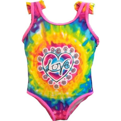 Girls Swimsuit - LOVE TIE DYE 2T - 6X