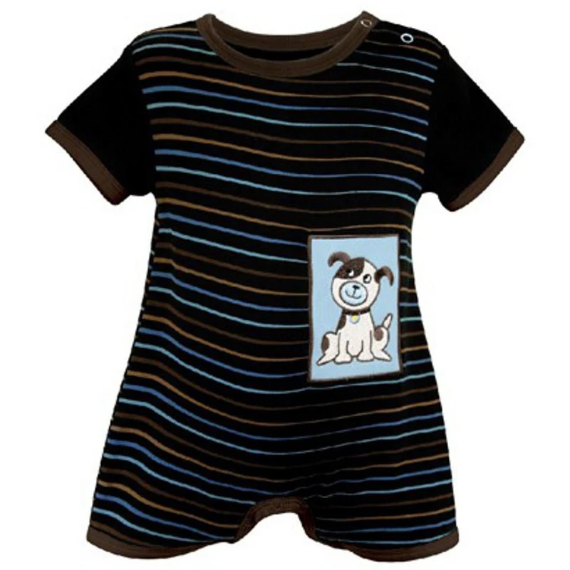 Baby Boys Blue Dog Short Romper 3-6 months