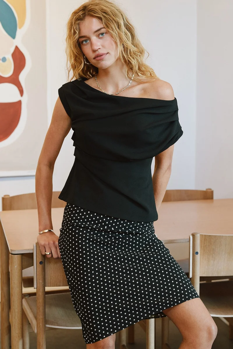 Neo Noir - Mabelle Drapy Top 168038 - 100 - Black