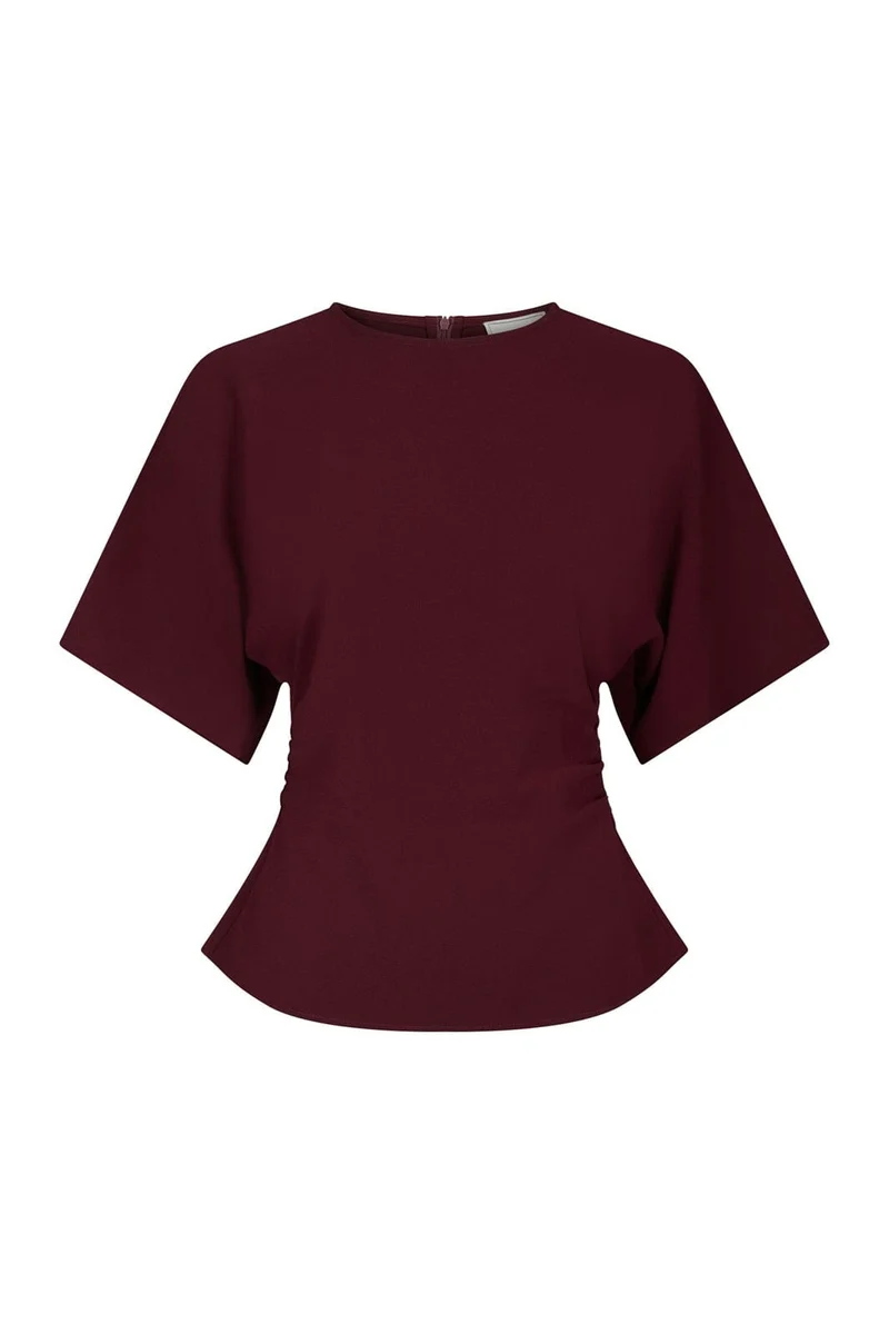 Neo Noir - Miriel Drape Blouse 170119 - 182 - Plum