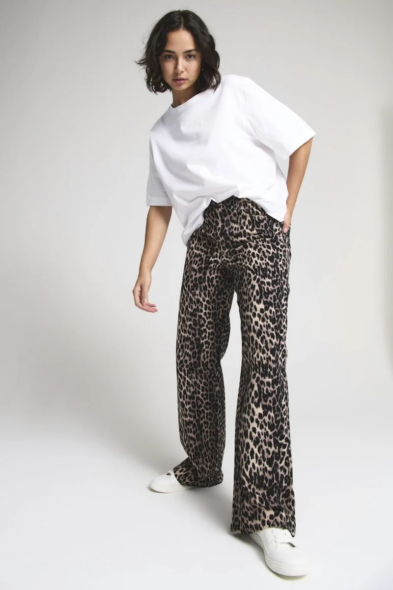 Only - Onljuicy-Anlie Wide Pant - 4688029 Black Leo