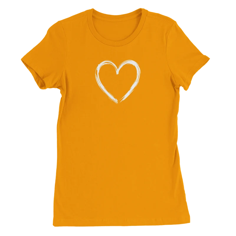 Premium T-shirt Dam - Handmålat Hjärta