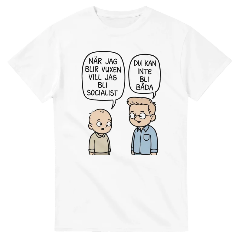 T-shirt - När jag blir vuxen vill jag bli socialist