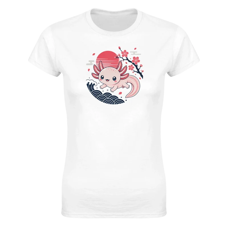 T-shirt Dam - Kawaii Axolotl