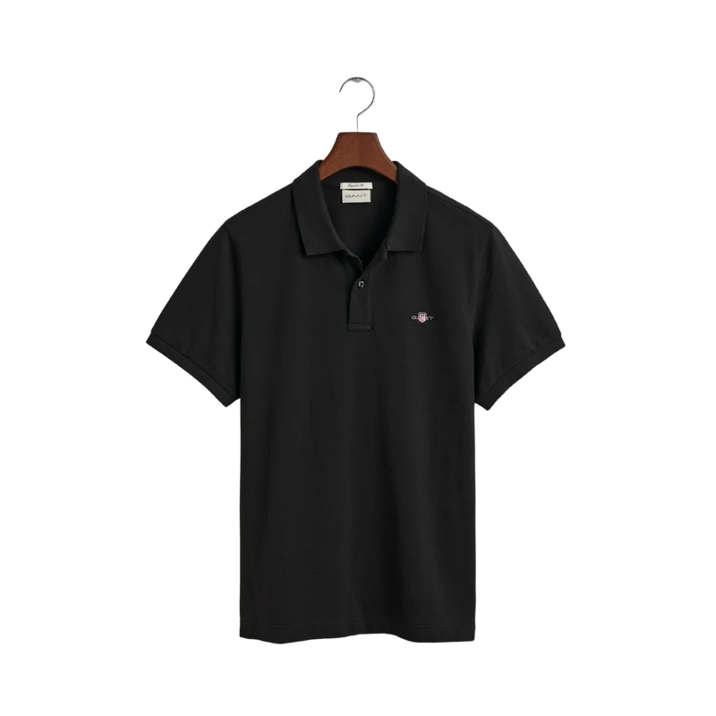 Shield SS Pique Polo - Black