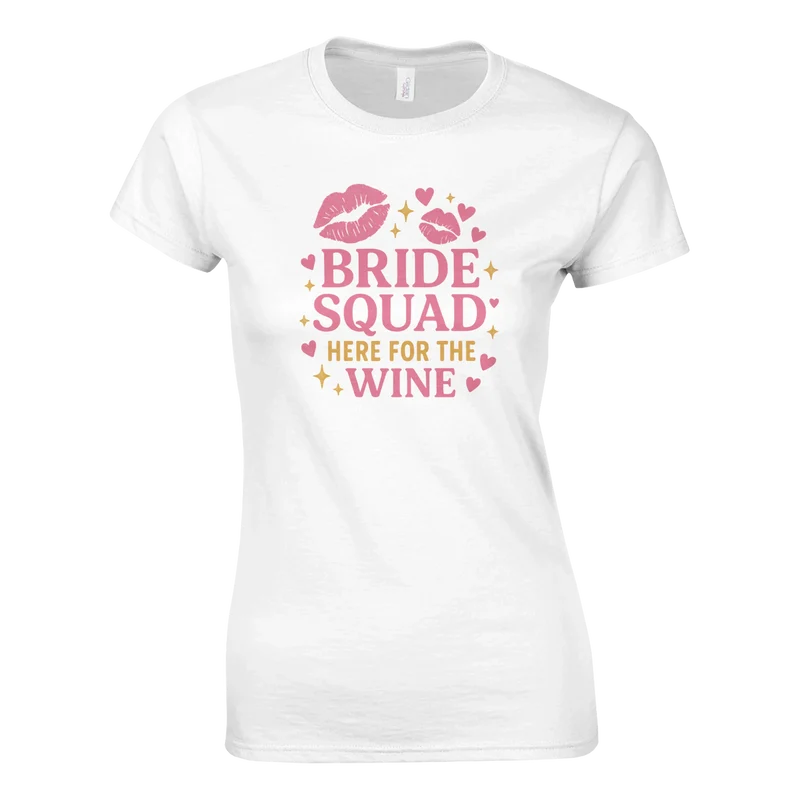 T-shirt Classic Dam - Here for the wine