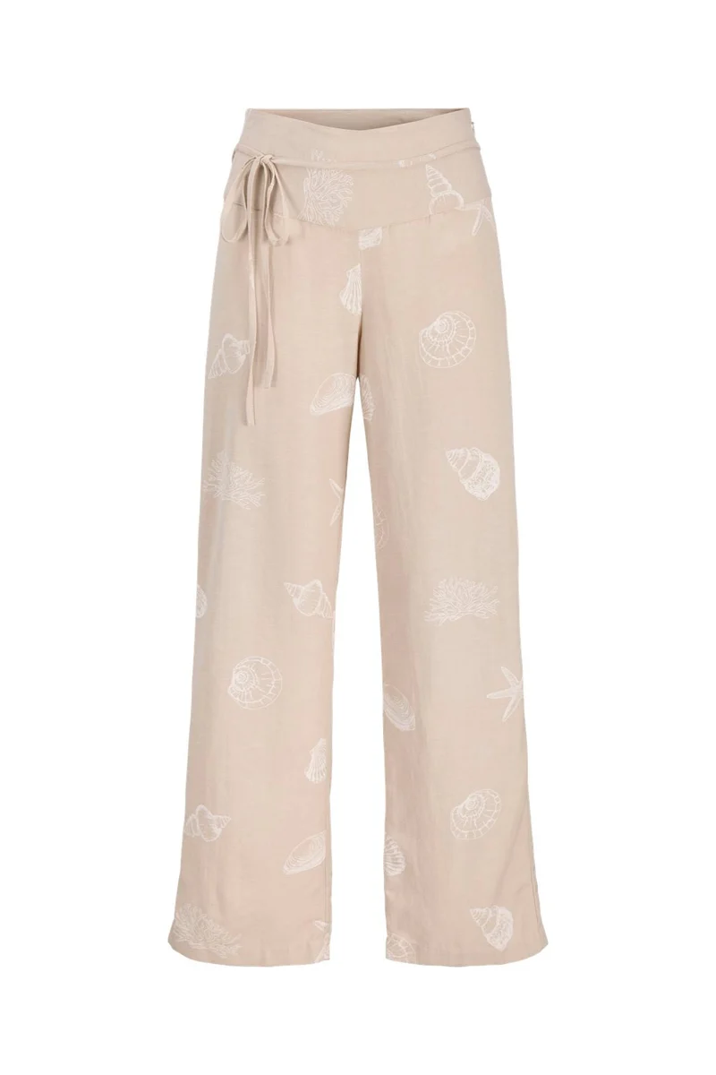 Jjxx - Jxannika High Waistband Pant - 4994043 Feather Gray Under The Sea
