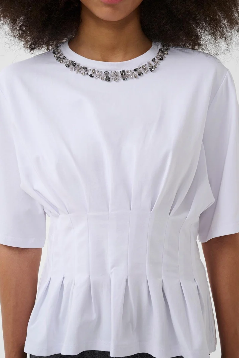 Gestuz - Gzinez Deco Tee 10911653 - 110601 - Bright White