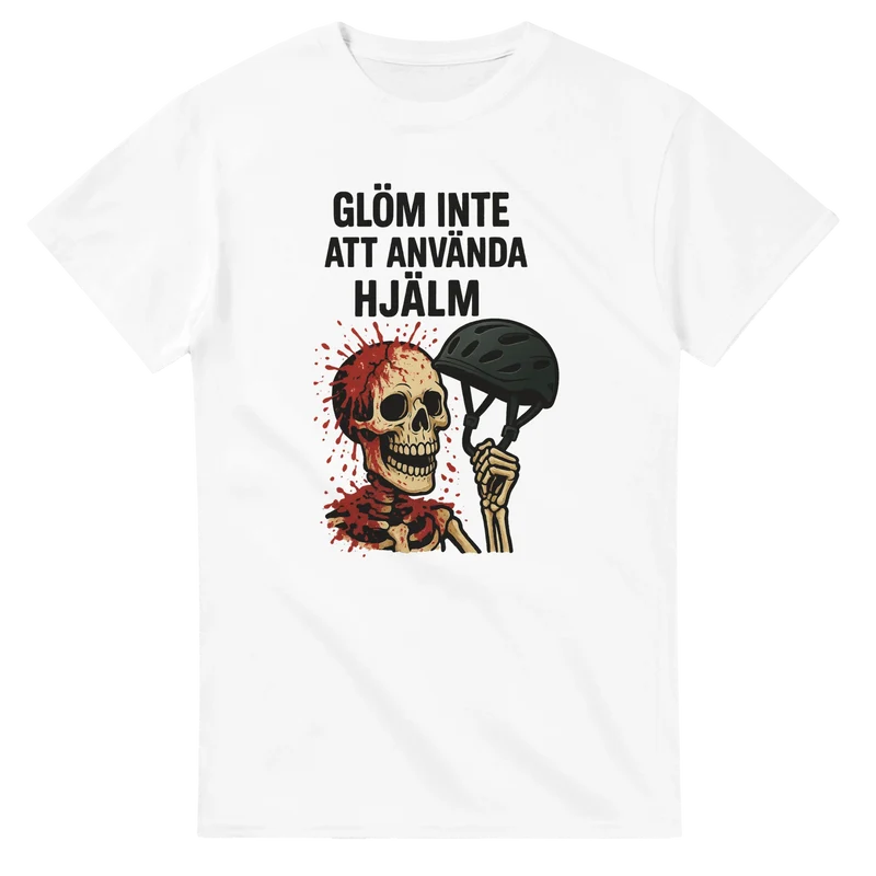 T-shirt - Glöm inte att använda hjälm