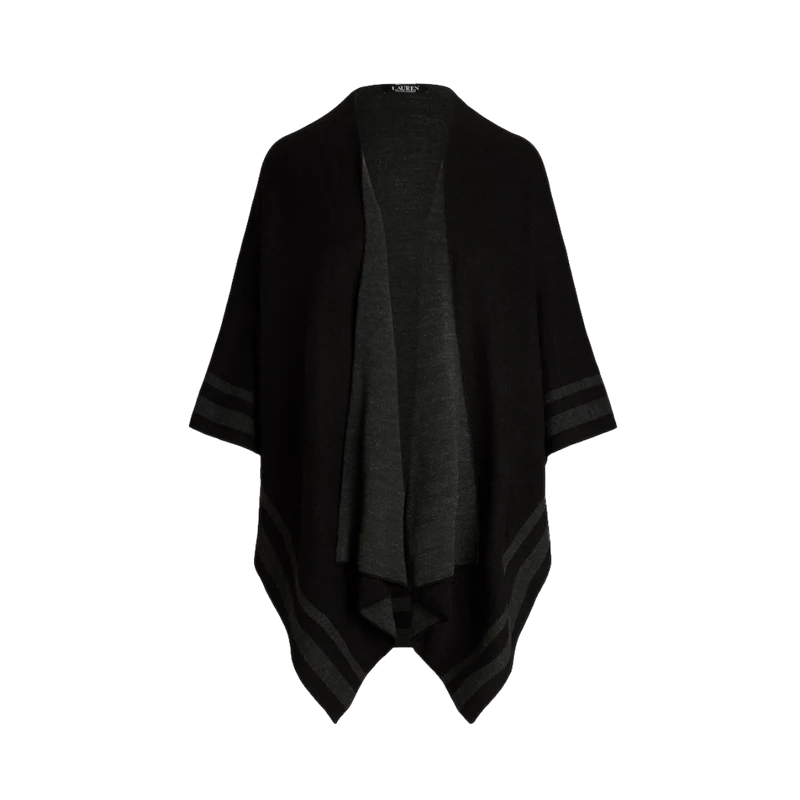 Jet Setter Poncho - Black/Charcoal