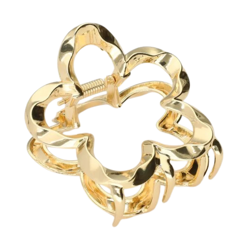 Hairclip flower twisted - Gold