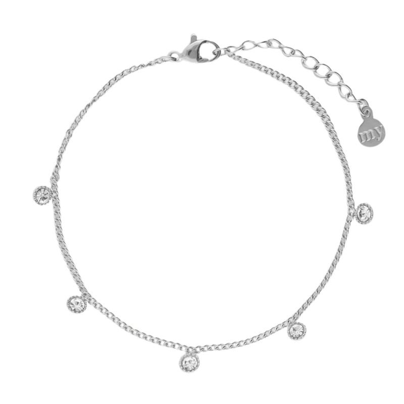 Armbandje vijfstrass steentjes - 1500 Silver