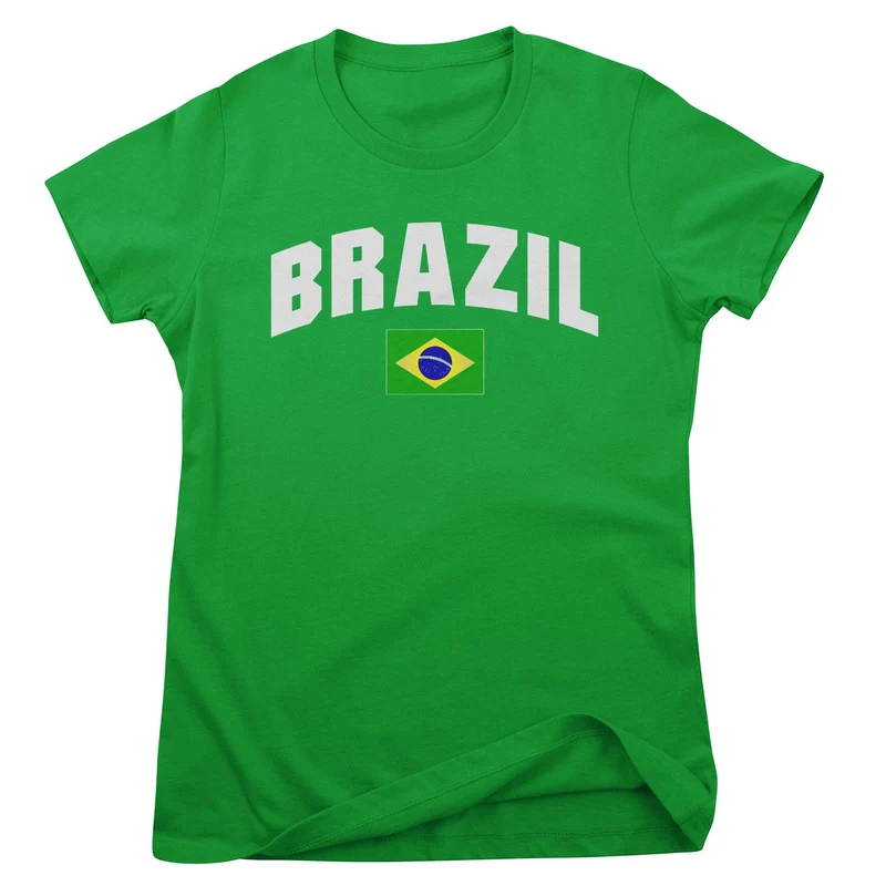 Brazil Flag Girly Tee
