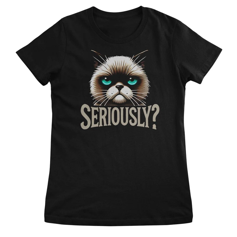 Cat Ask Siriously Girly Top