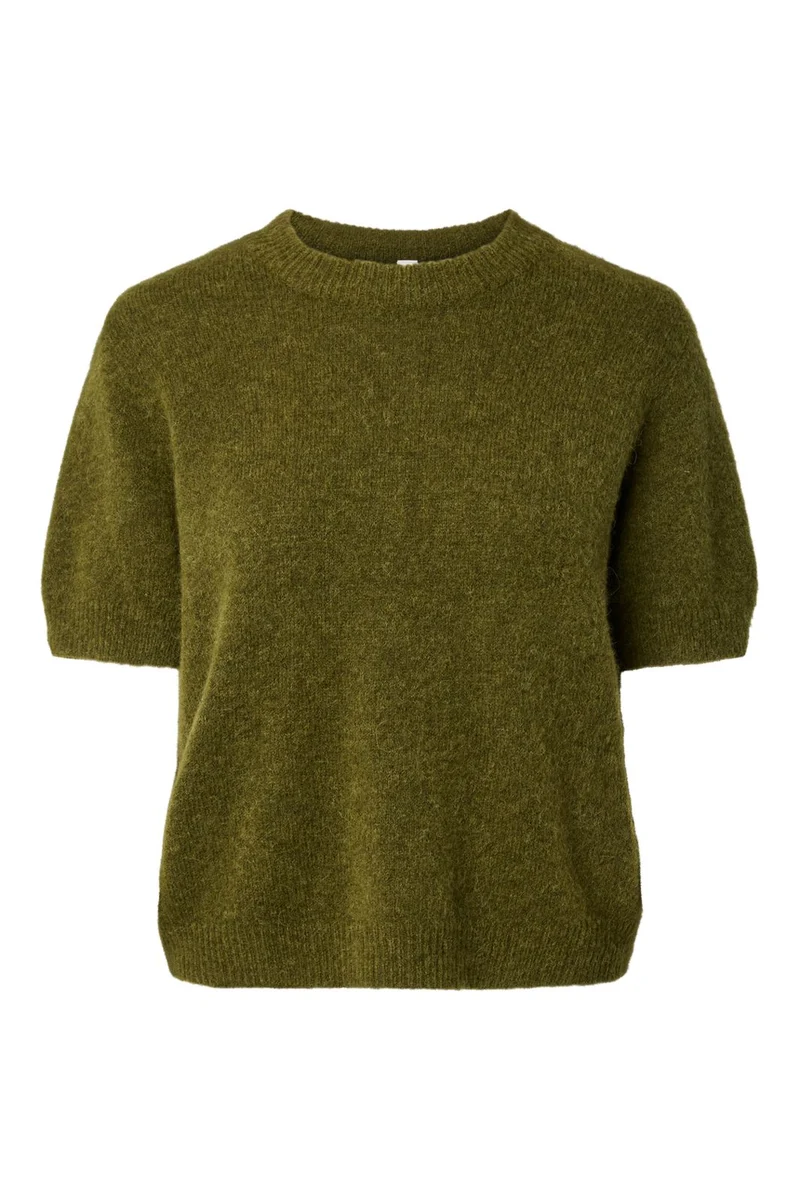 Yas - Yasjohi Ss Wool Blend Pullover - 5109007 Fir Green