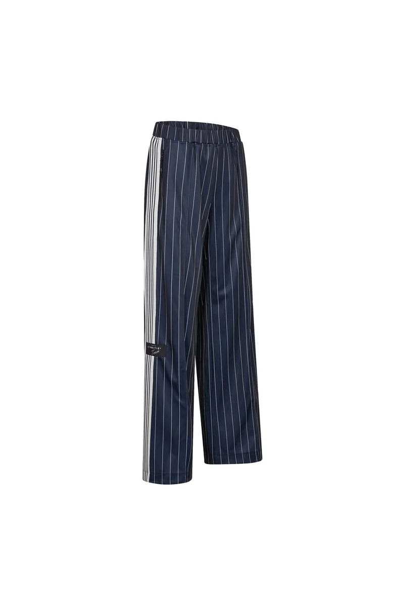 Haute L'Amitié - Baggy Pin Stripe Track Tall Pants Hl10578 - Navy