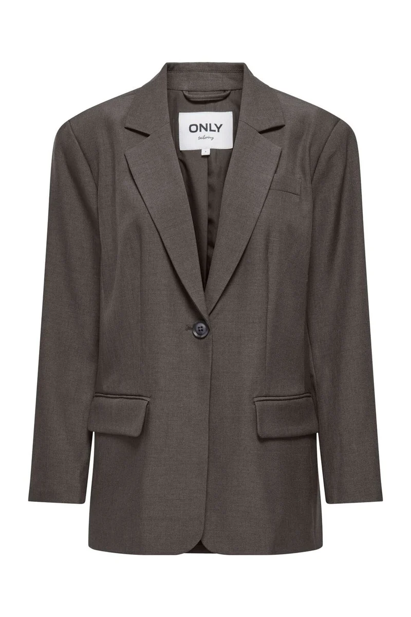 Only - Onllinda Ls Boyfr Mel Blazer Tlr - 5101872 Chocolate Torte Melange