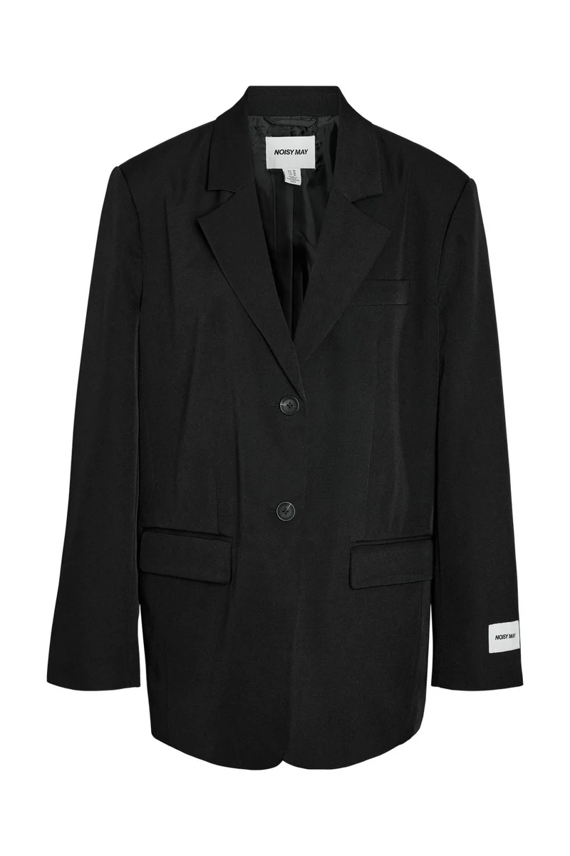 Noisy May - Nmsteff Oversize Label Blazer - 5124987 Black