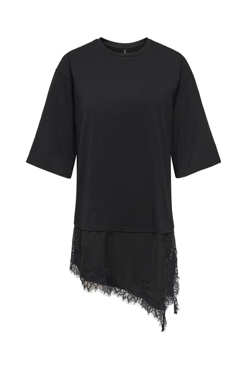 Only - Onlmadelyn S/S Lace Top - 5128362 Black Black Lace