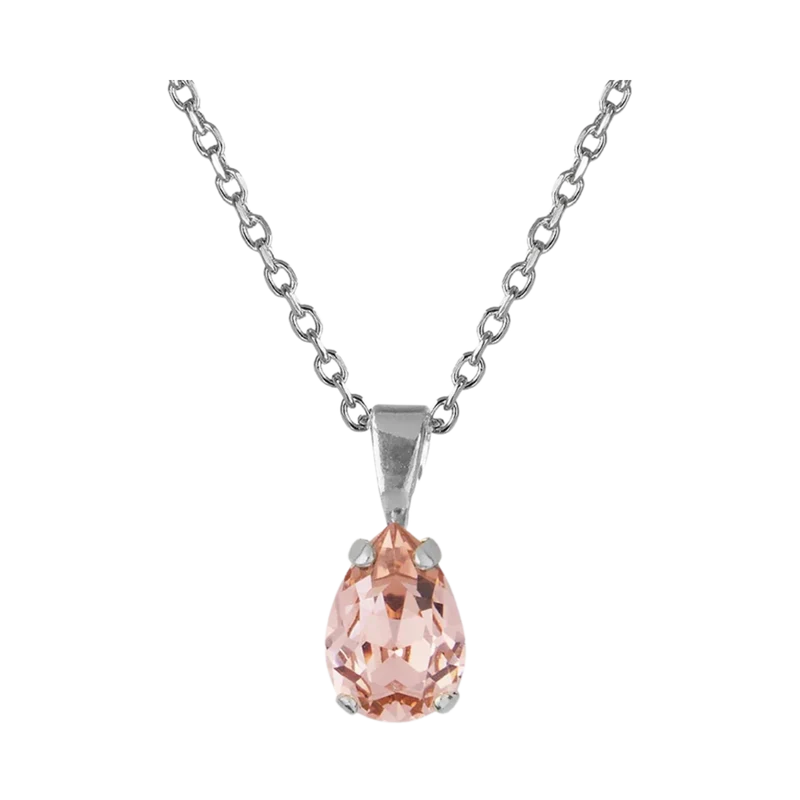 Petite Drop Necklace Rhodium - 0601 Vintage Rose
