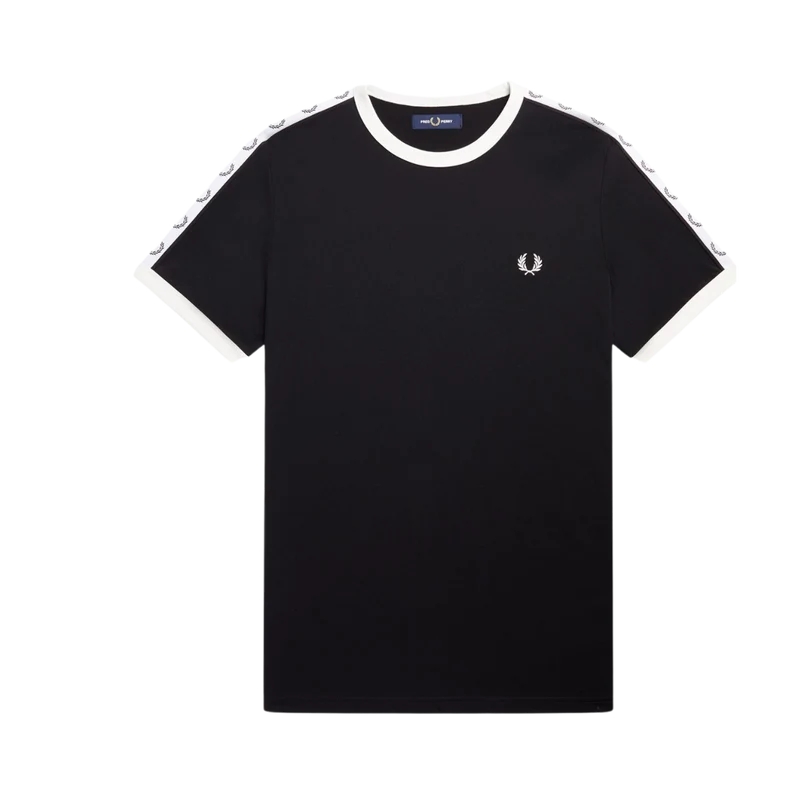 Taped Ringer T-Shirt - Black