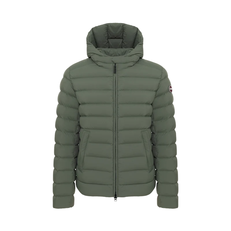 Mens Down Jacket with Hood - Underwood-Muddy