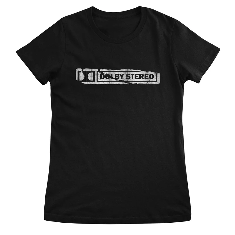Dolby Stereo Distressed Logo Girly Top