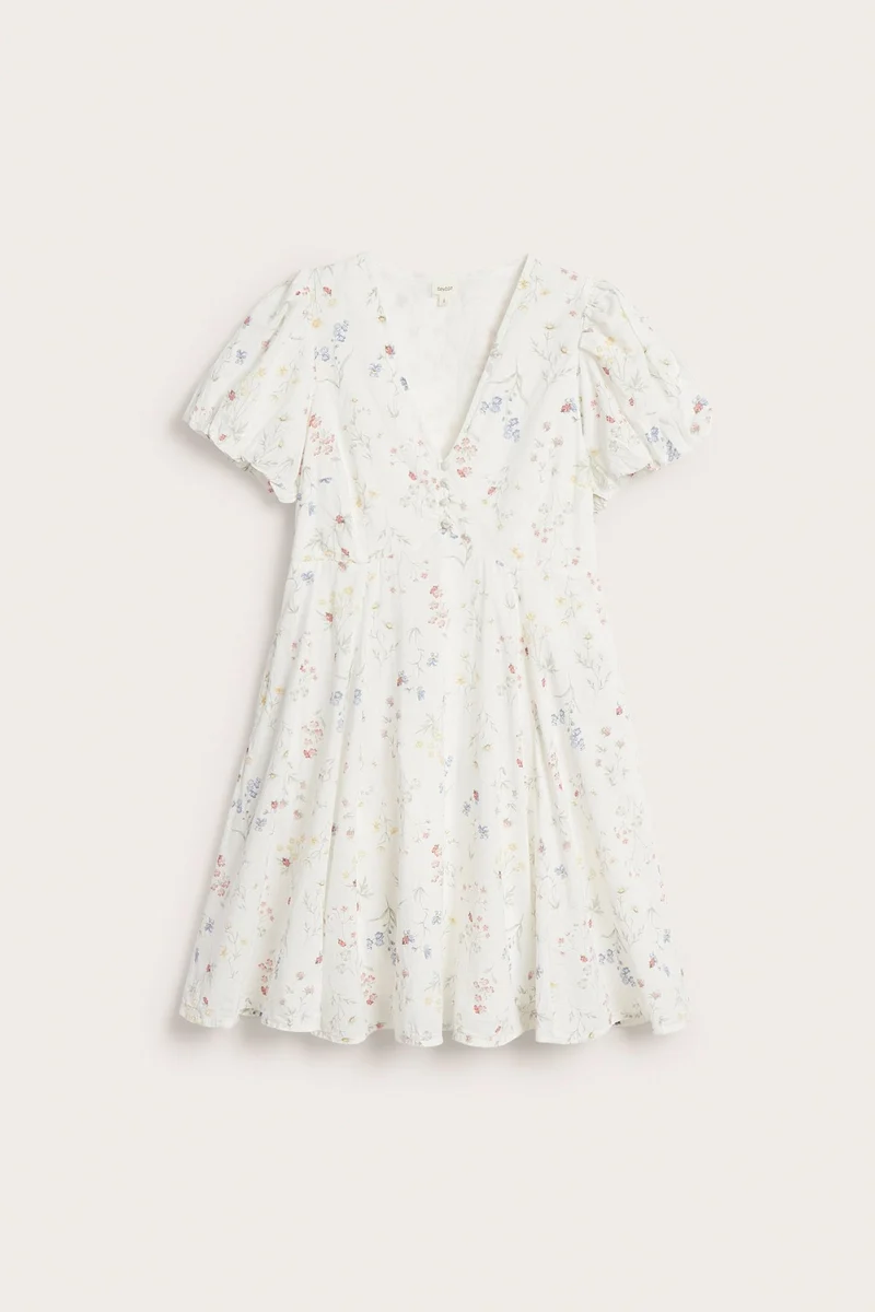 Women's white floral dress