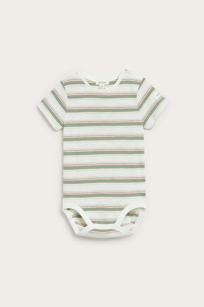 Baby striped slub tricot bodysuit