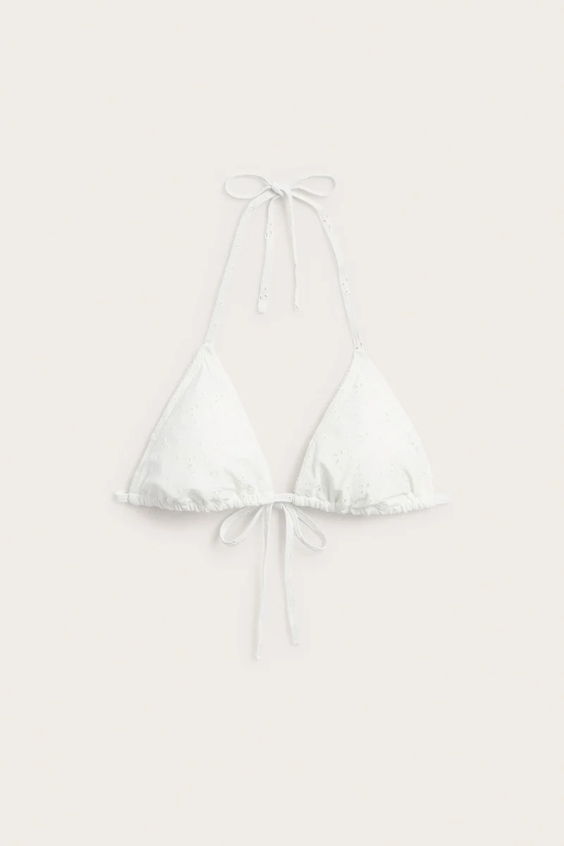 Women's white bikini top