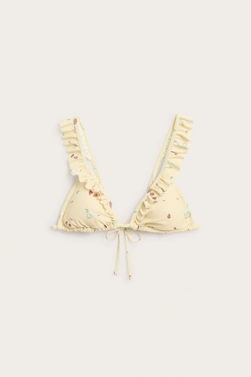 Women's yellow bikini top