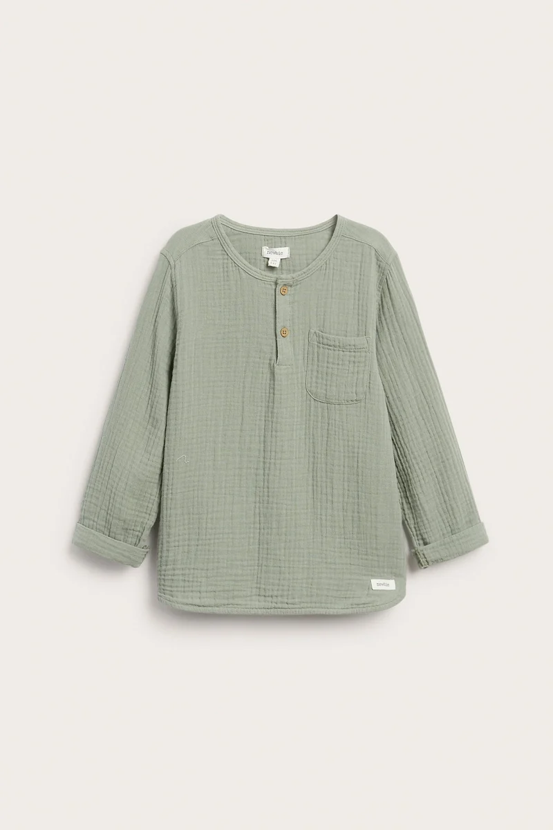 Kids long sleeve muslin top