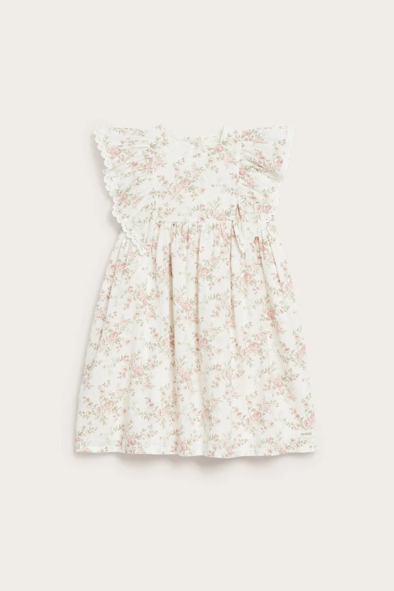 Kids floral dress with ruffles