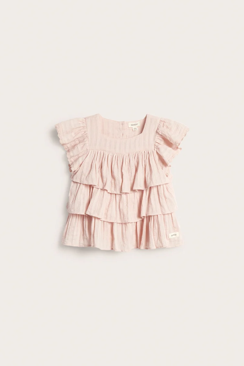 Kids woven blouse with frills